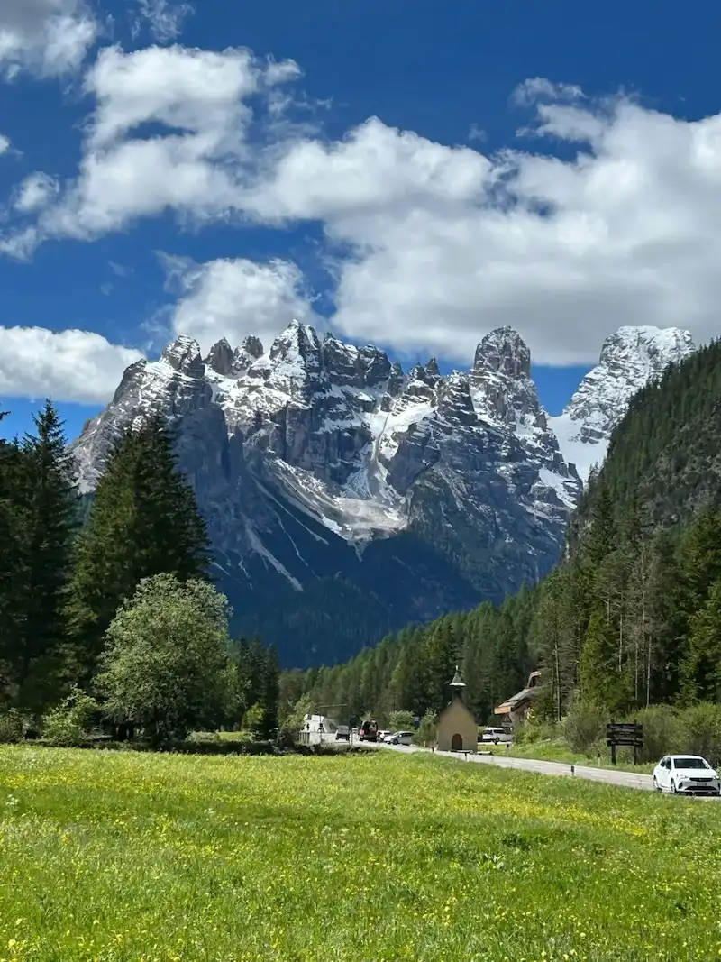 Monte Cristallo am Radweg