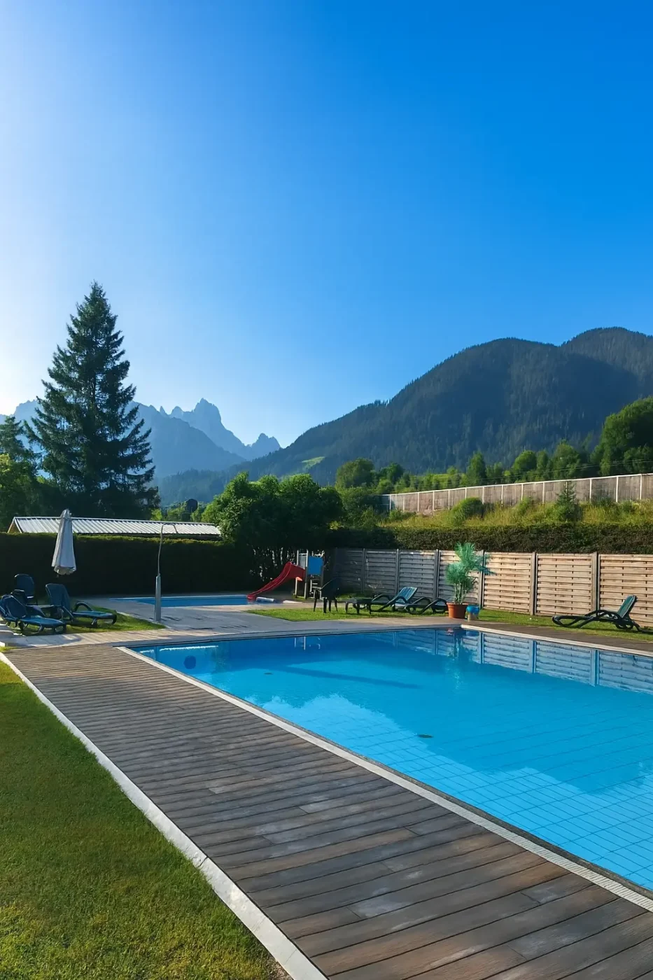 Pool am Camping Olympia Toblach