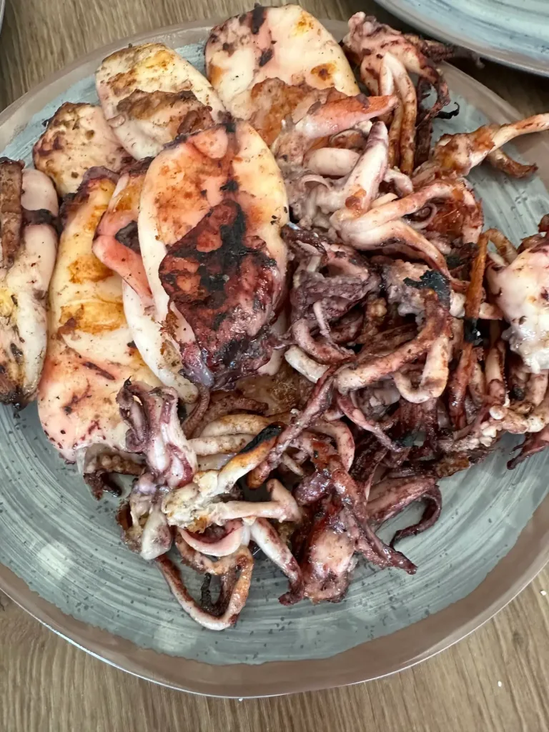 Selbstgegrillte Calamari