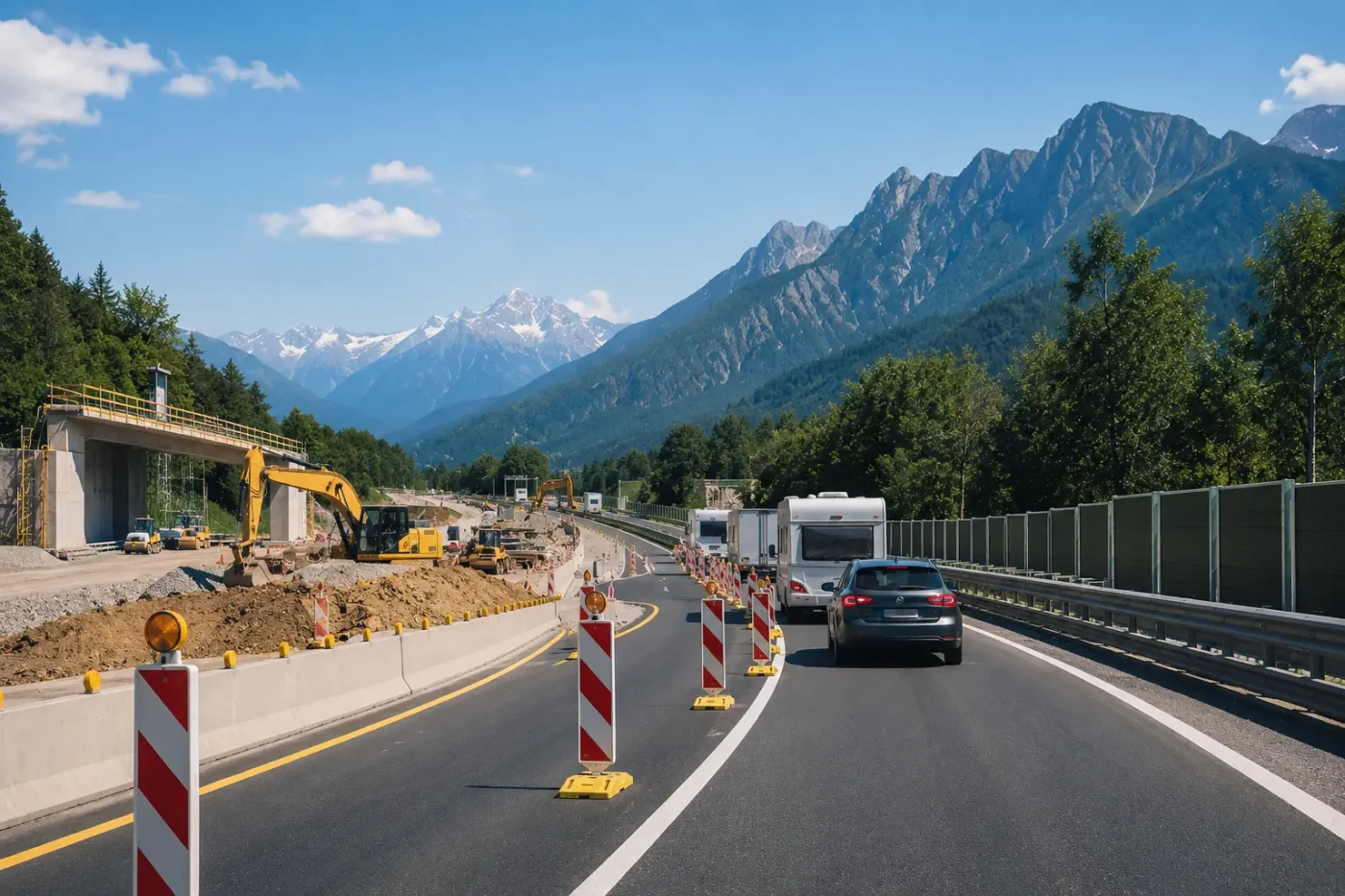 Baustellen in Österreich 2026: Autobahn-Infos für Camper Richtung Slowenien, Kroatien und Italien
