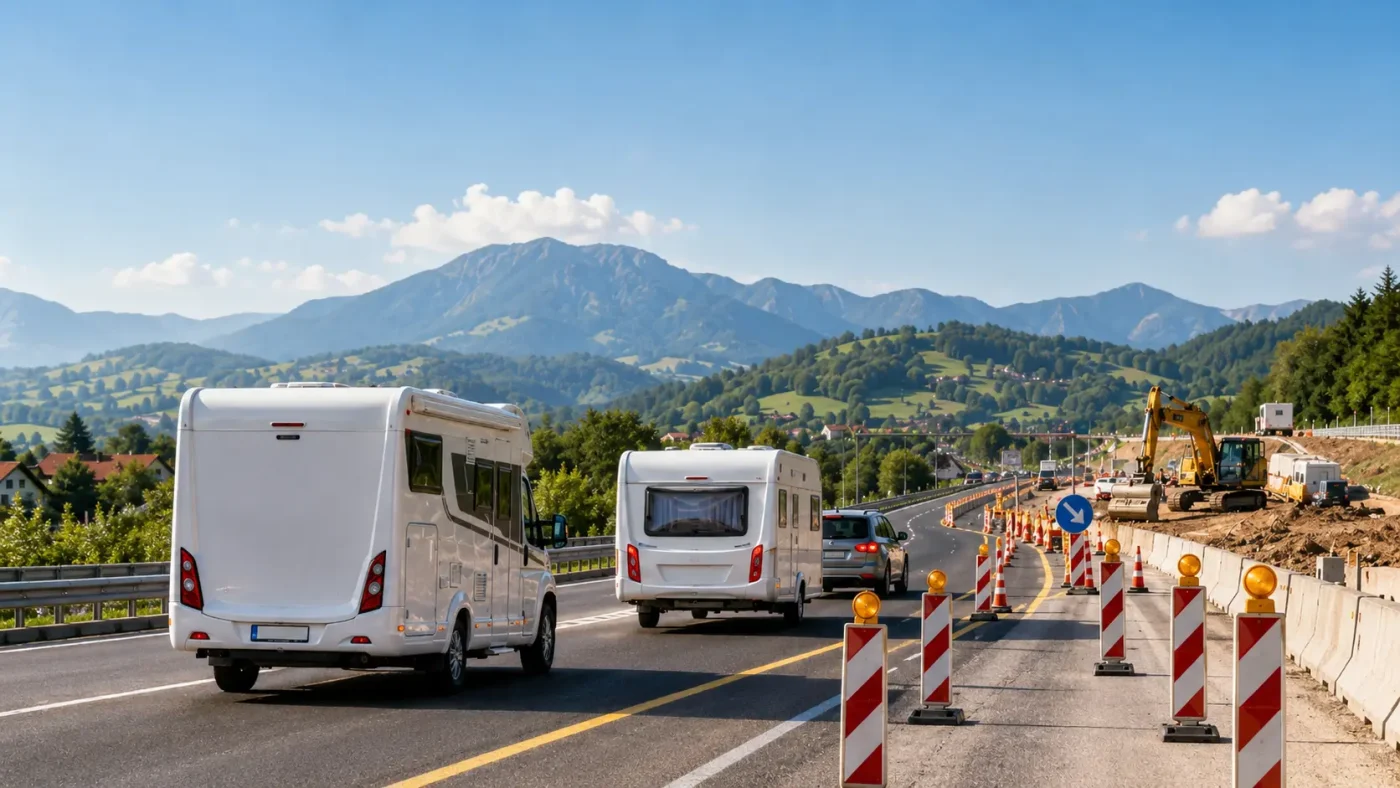 Baustellen in Slowenien 2026: Autobahn-Infos für Camper auf dem Weg nach Kroatien